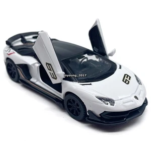 1:43 Lamborghini Aventador SVJ 63 Model Car Diecast Toy Cars Doors Open White - Picture 1 of 11