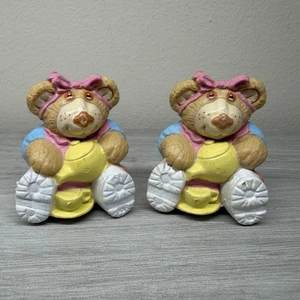 Vintage Furskins Bears 2,5" 1986 2PVC Figuren QAA Inc. Xavier Roberts - Bild 1 von 10