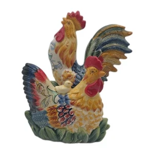 Fitz & Floyd Ricamo Gallo Gallina Pollito Servilletero Italiano Granja Cocina Decoración - Imagen 1 de 15
