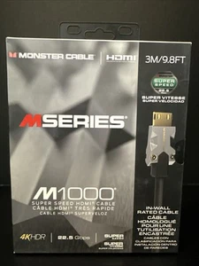 Cavo Monster HDMI Premium M1000 3M/9.8FT 22.5 Gbps Super Velocità Nuovo con scatola - Foto 1 di 4