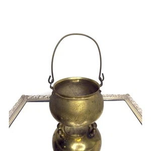 Vintage cauldron in bronze, bronze cauldron, vintage cauldron, Witches cauldron - Picture 1 of 10