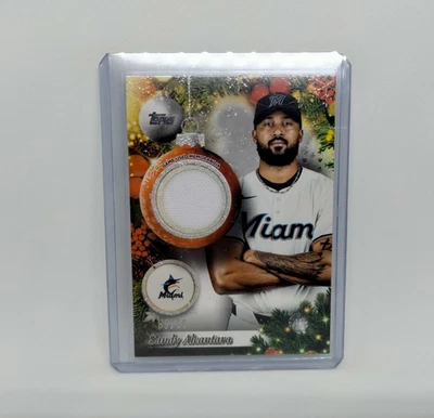 2025 Topps Holiday Sandy Alcantara #PR-SA  Player Relic  89/99 - Image 1 of 2