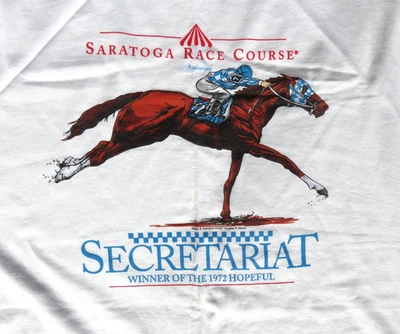 CAMISETA OFICIAL DE COLECCIÓN SECRETARÍA GANADORA DE LA CARRERA DE SARATOGA 1972 HOPEFUL 25th ANN L Foto 1 de 4