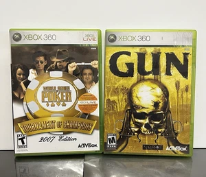 Gun 2005 Xbox 360 World Series Of Poker Lot Both Complete with Manual - Picture 1 of 6