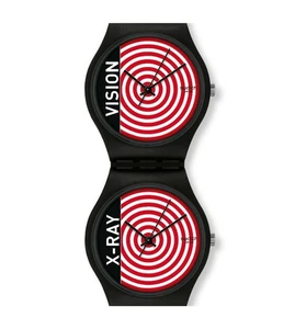 Jeremy Scott x Swatch “X-Ray Vision” Double Watch Model # GZ252S - 33mm Case - Picture 1 of 9