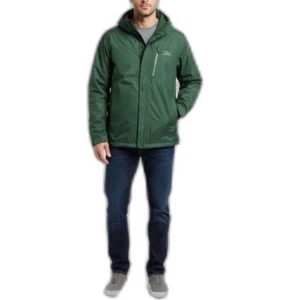 L.L. Bean NWOT Green Trail Model Fleece Lined Hooded Water Resistant Jacket Sz L - Picture 1 of 15