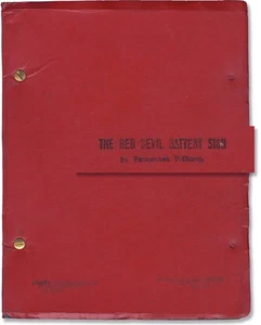 Tennessee Williams RED DEVIL BATTERY SIGN Original script for the 1975 #147510 - Picture 1 of 1