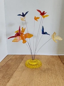 Vintage 1960er Plexiglas kinetischer Draht Vogel Skulptur Atomkunst Retro 10" hoch - Bild 1 von 6