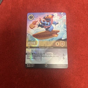 Stitch - Carefree Surfer (Enchanted) 206/204 The First Chapter Holo Wave 1 - Photo 1/12