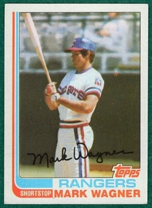 Tarjeta de béisbol Mark Wagner - 1982 Topps #443 - Texas Rangers - Imagen 1 de 2