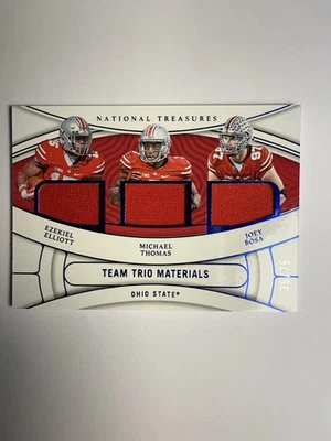 Panini NT/75 2022 Collegiate Team Trio Juego Usado #TRI-OSU!!️Buckeyes🏆 Foto 1 de 2