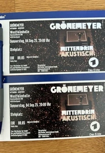 2 x Grönemeyer Tickets Dortmund 04.09.2025 - Stehplatz - Bild 1 von 1