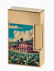 S.T. Dupont Line 2 Perfect Ping Lighter, Cuba Fields & Flag, C16655, New In Box - Picture 1 of 11