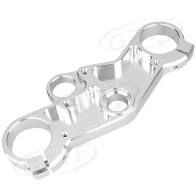 Abrazadera superior delantera plateada triple árbol extremo superior para Suzuki GSXR600 750 GSXR1000 Foto 1 de 4