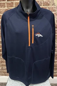 NFL Team Apparel Denver Broncos Polyester/Elasthan 1/4+ Zip Pullover Herren 2XL - Bild 1 von 9