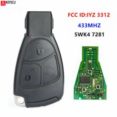 Умный дистанционный брелок 3 кнопки 433 МГц IYZ3312 для Mercedes Benz B C E ML S CLK CL - Изображение 1 из 4