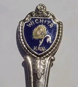 Wichita Kansas USA Sunflower Fields Souviner Collector Spoon Metal  - Picture 1 of 3