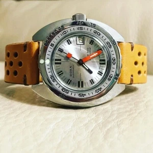 20mm Genuine Yellow Leather Racing Strap for vintage watch like speedmaster - Imagen 1 de 1