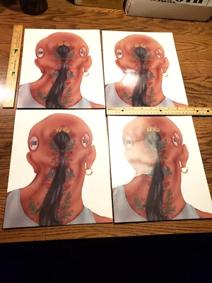 LOT of 4 BRAND NEW, NOS, Oxford Esselte glossy folders, PUNK, Tattoos, Rat Tail - Image 1 of 4