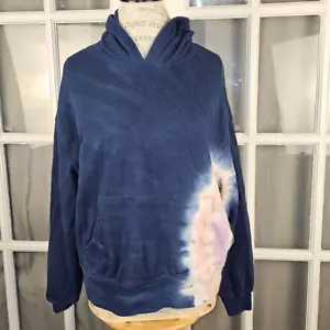 Felpa con cappuccio Wildfox donna blu navy tinta unita media nuova senza etichette - Foto 1 di 4