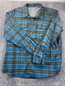 Camisa de manga larga a cuadros Swiss Tech para hombre 3XL/4XL azul y amarillo - Imagen 1 de 10