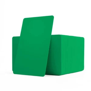 Tarjetas de PVC CR80 de color verde con bordes de color núcleo liso - 1 - 100 - Imagen 1 de 2