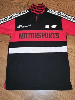 Bleecker & Mercer Premium Men's Medium Motorsport Millionaire Polo Shirt - Image 1 of 4