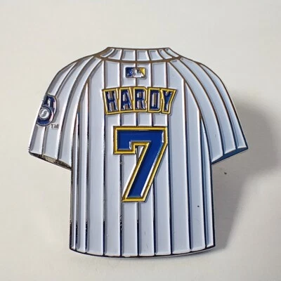 Milwaukee Brewers Pin Hat Lapel Pin MLB Baseball J J Hardy Jersey 2008 - Image 1 of 4