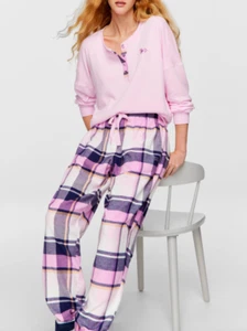NEW PETER ALEXANDER PINK TOP & TARTAN CHECK FLANNELETTE PANTS XL PJ SET $169.90 - Picture 1 of 7