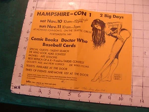 1984 HAMPSHIRE - CON portsmouth NH w Steve Woron girl on flyer & small flyer - Picture 1 of 4