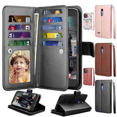 Luxury Leather Wallet Case Flip Holder Card Protective Stand Phone Cases Cover