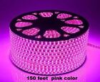 Pink 150' Feet Led Rope Lights Color 1/2" /13mm 1656 Leds With Accessories