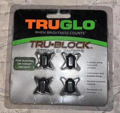 Truglo Tru-Block String Silencers Archery Bow For Hunting & Target Archery Black - Image 1 of 2