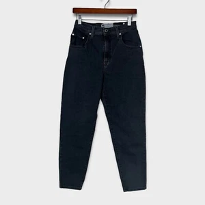 Silvertab Levi’s Mom Jeans Size 27 Black Denim High Waist Ankle - Picture 1 of 9