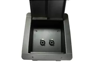 Recessed Floor Pocket Stage Box Loaded w/ 2 NCJ6FI-S Neutrik combo 1/4 / XLR - Picture 1 of 4