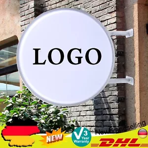 LED Doppelseitige Außen runde Lichtbox Leuchtkasten Projektion Lichtwerbung NEU - Bild 1 von 9