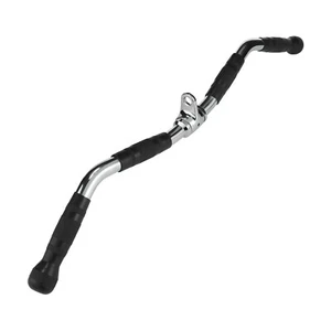 Curl Bar Cable Attachments Handles Pull down Gym Equipment Press 30 Inches - Picture 1 of 9