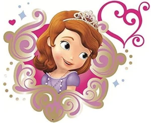 9 Inch Sofia The First Decal Disney Princess Repositionable Removable Peel Stick - Picture 1 of 1