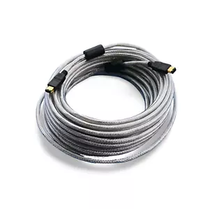 25 Fuß Firewire Kabel 6 Pin auf 6 Pin - silber - Bild 1 von 1