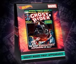 MARVEL Ghost Rider Motorcycle & Figure Collectible Exclusive LE Hot Wheels - Picture 1 of 12