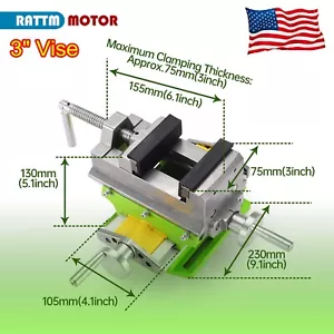 【USA】3 inch Cross Slide Vise,Milling&Drilling Press,3" Cross Sliding Flat Vise - Picture 1 of 5
