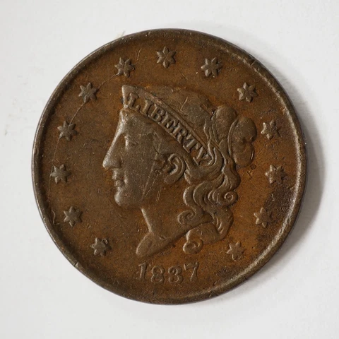 1837 Coronet Head Large Cent ***NICE COIN!*** - FREE SHIPPING! A3400 Cover