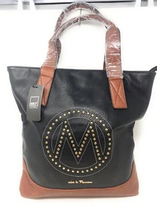 MKF Collection By Mia K. MKF-373BK Wadena Tote Bag Black Brown M-Embellished - Picture 1 of 7
