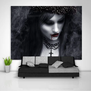 Female Vampire Tapestry Art Wall Hanging Sofa Table Bed Cover Poster - Picture 1 of 12