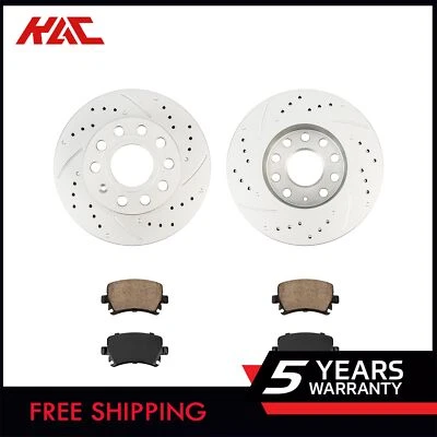 34294 1108 Rotores de disco trasero + pastillas de freno para Volkswagen Rabbit 2006-2009 Foto 1 de 4