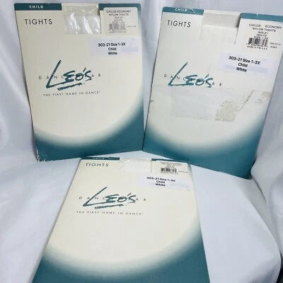 Leo’s Ropa de Baile Medias de Baile Talla 1-3x 100% Nylon Niña Hechas en EE. UU. 3 Paquetes Foto 1 de 4