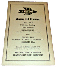 JUNE 1953 RED ARROW LINES PHILADELPHIA SUBURBAN TRANSPORTATION SHARON HILL