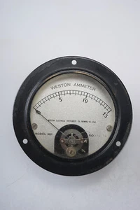 Vintage Antique WESTON AMMETER Model 301 USA Radio Panel Gauge - Amp Meter ? - Bild 1 von 5