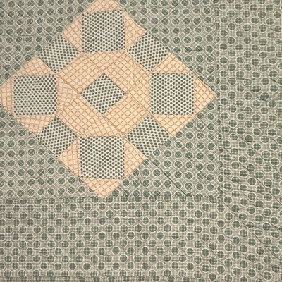 Vintage Cutter Quilt Piece 18” x 20” Beautiful Feed Sack Fabrics  # 6 - Image 1 of 4