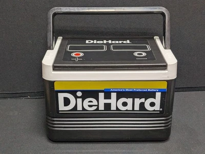Fiambrera refrigeradora Igloo DieHard negra vintage batería de coche paquete de 6 Foto 1 de 4